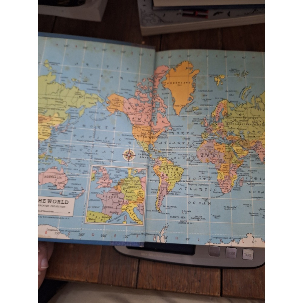 Vintage 1958 Great Cities of the World C.S. Hammond Hardcover Map Book - Picture 3 of 7